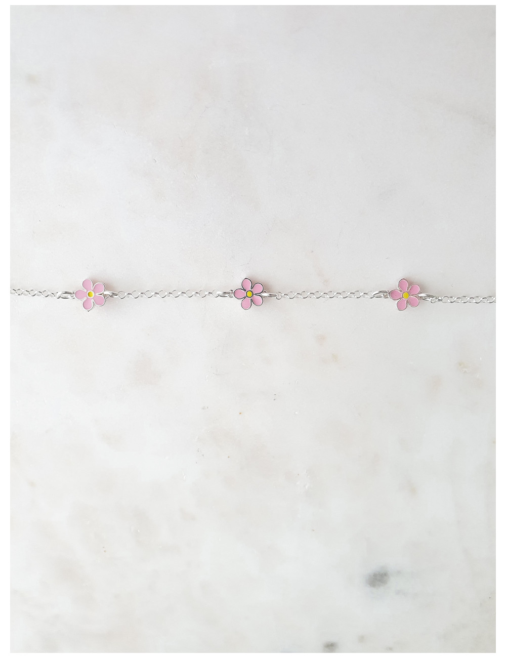 PULSEIRA JUNIOR FLORES PRATA