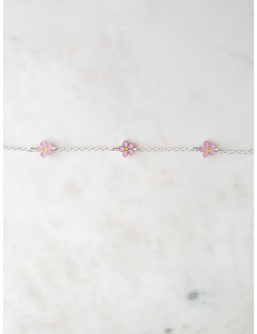 PULSEIRA JUNIOR FLORES PRATA