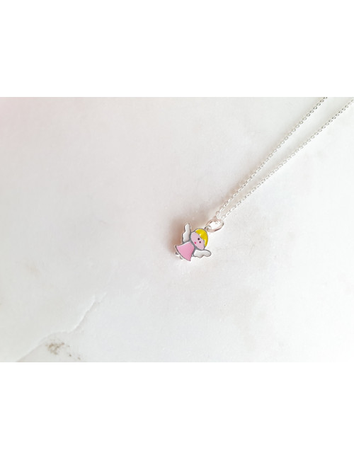 COLAR JUNIOR ANJO ESMALTE PRATA