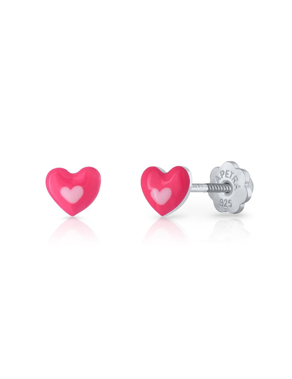 Brincos La Petra Coração Rosa