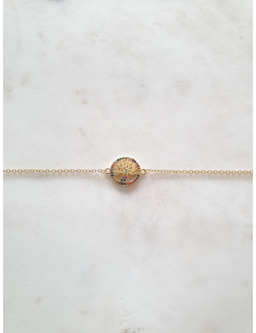 PULSEIRA FUNNY FAMILY TREE PRATA DOURADA