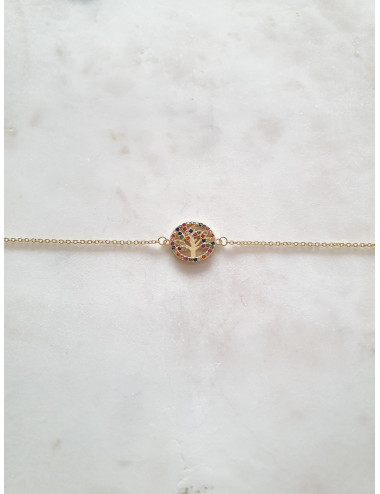 PULSEIRA FUNNY TREE PRATA DOURADA