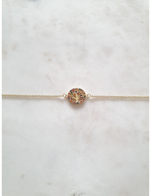 PULSEIRA FUNNY TREE PRATA DOURADA