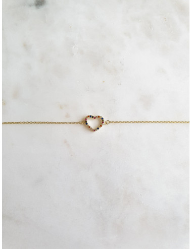 PULSEIRA FUNNY HEART PRATA DOURADA