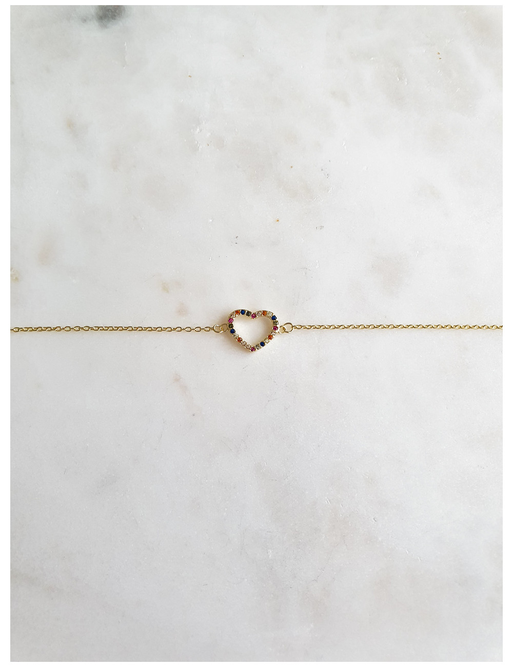 PULSEIRA FUNNY HEART PRATA DOURADA