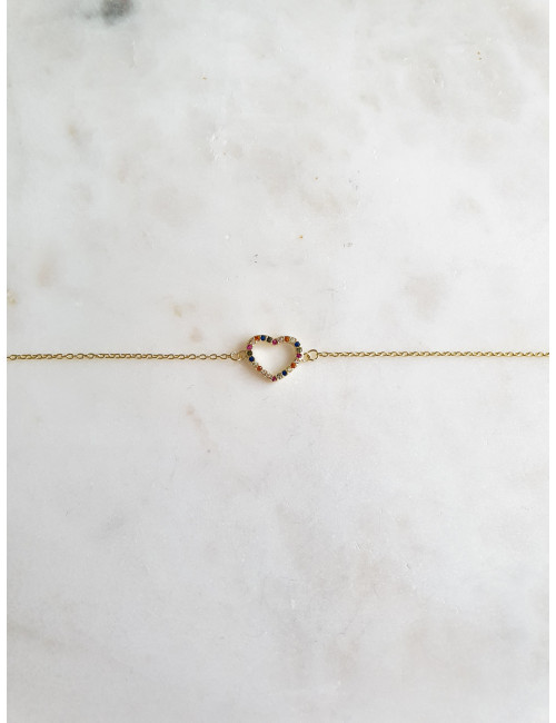 PULSEIRA FUNNY HEART PRATA DOURADA