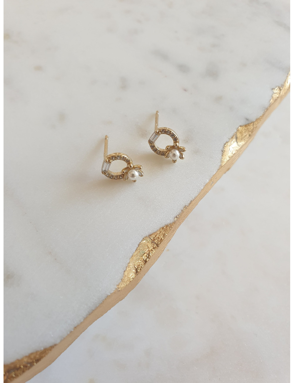 BRINCOS EVE PRATA DOURADA