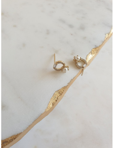 BRINCOS EVE PRATA DOURADA