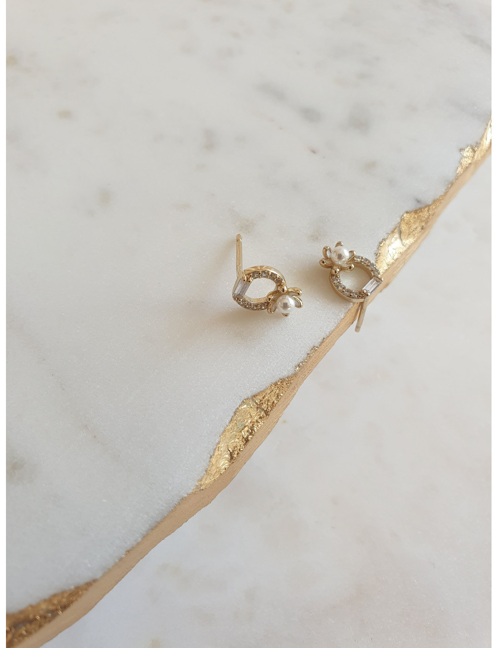 BRINCOS EVE PRATA DOURADA