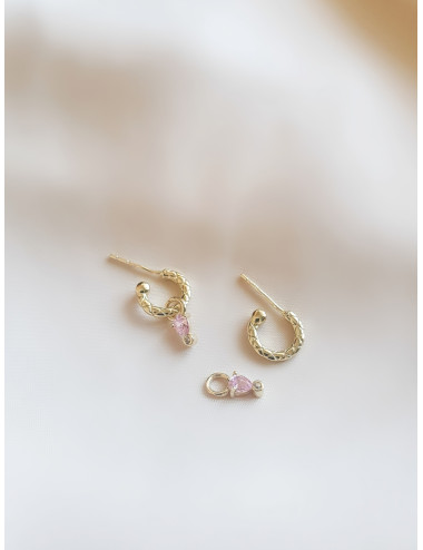 BRINCOS FELICIA PRATA DOURADA