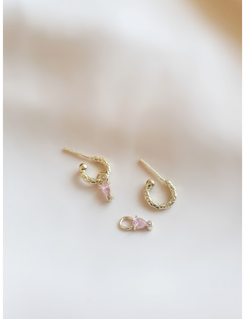 BRINCOS FELICIA PRATA DOURADA