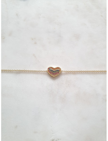 PULSEIRA MY FUNNY HEART PRATA DOURADA