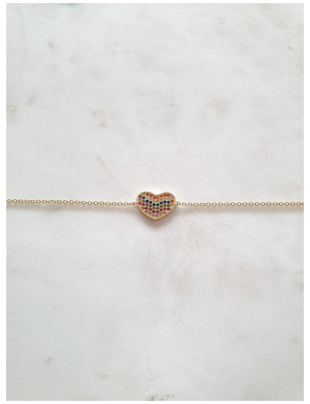 PULSEIRA MY FUNNY HEART PRATA DOURADA
