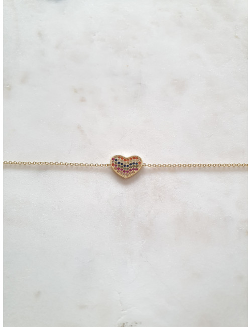 PULSEIRA MY FUNNY HEART PRATA DOURADA