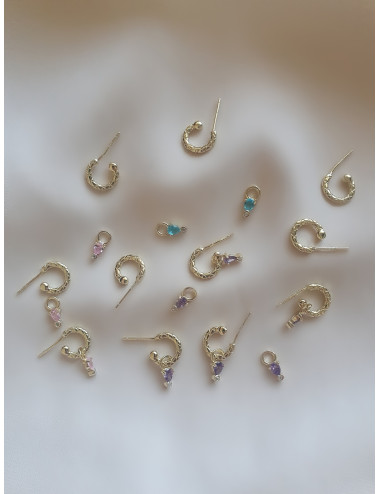 BRINCOS FELICIA PRATA DOURADA