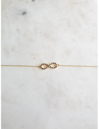 PULSEIRA FUNNY INFINITY PRATA DOURADA