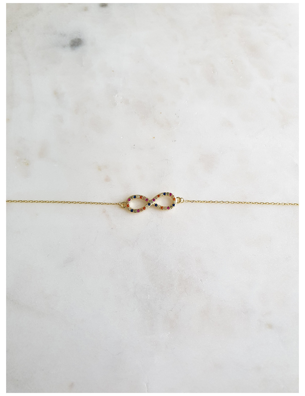 PULSEIRA FUNNY INFINITY PRATA DOURADA