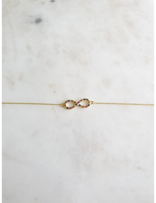 PULSEIRA FUNNY INFINITY PRATA DOURADA