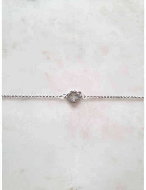 PULSEIRA TREVO PRATA