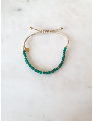 PULSEIRA ALGODÃO COM PEDRAS PRATA DOURADA