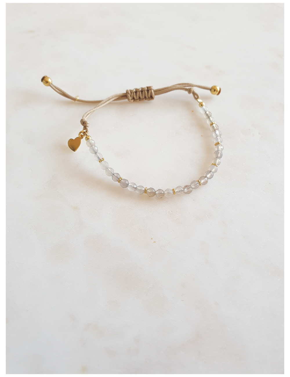 PULSEIRA ALGODÃO COM PEDRAS PRATA DOURADA