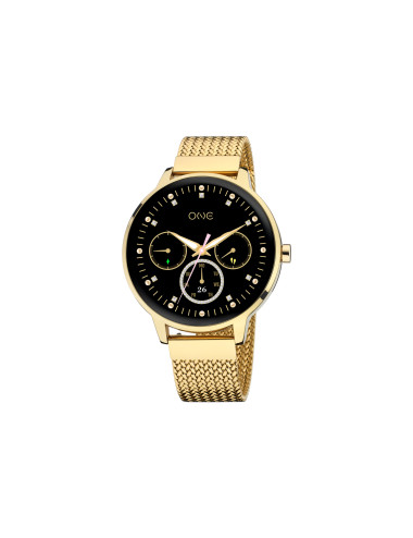 Smartwatch One Queencall gold mesh