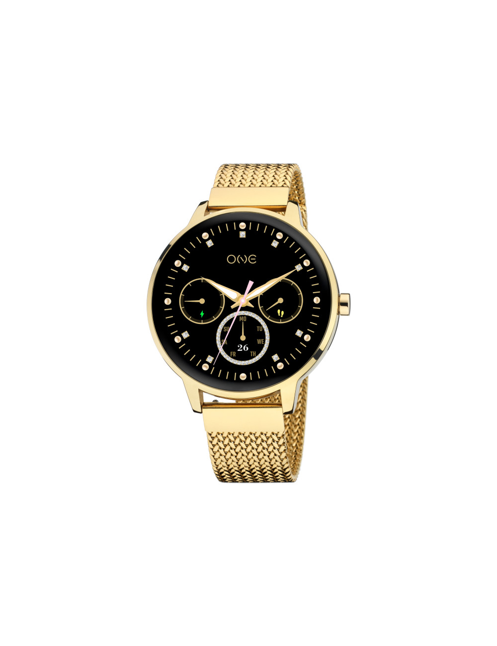 Smartwatch One Queencall gold mesh