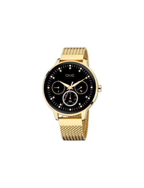 Smartwatch One Queencall gold mesh