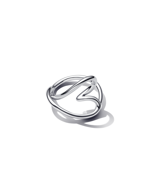 Anel Coração Assimétrico Pandora