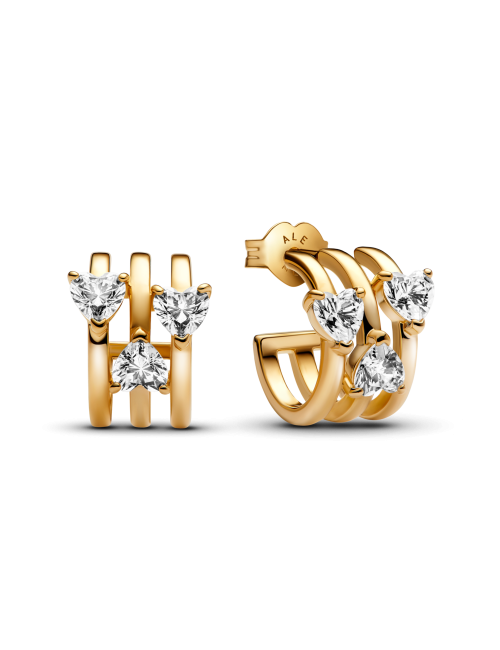 Argolas Coração Triplo Pandora