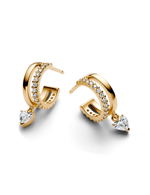 Argolas Oscilantes Coração Pandora