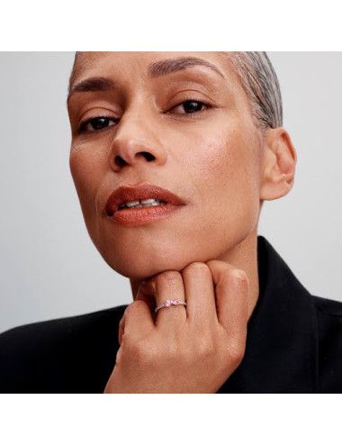 Anel Laço Rosa Pandora