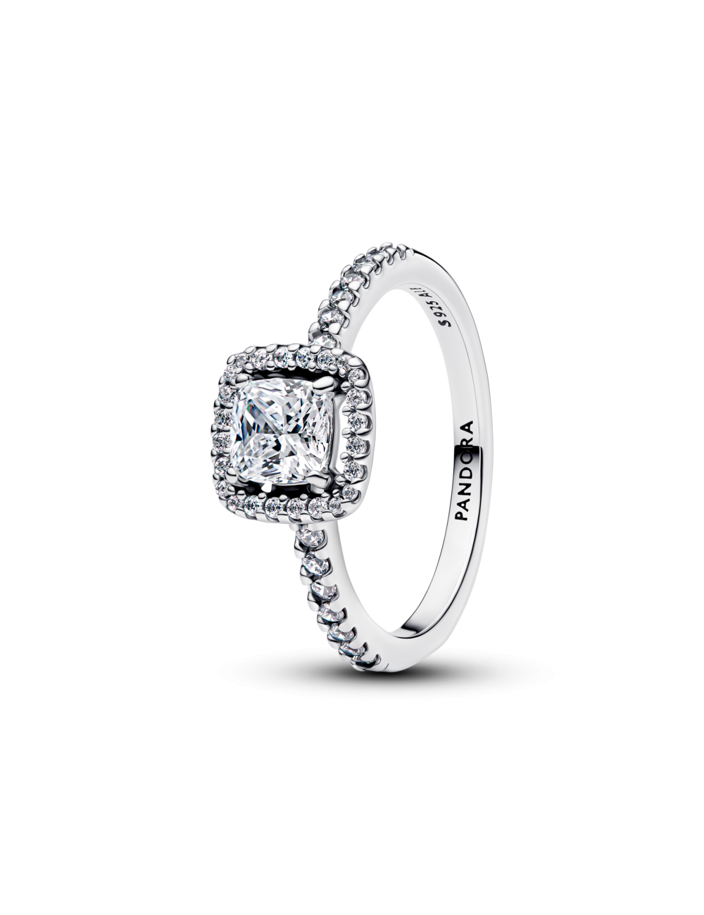 Anel Auréola Quadrada Brilhante Pandora