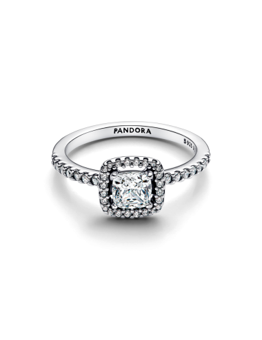 Anel Auréola Quadrada Brilhante Pandora