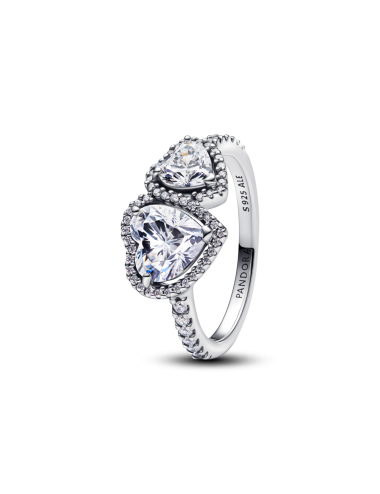 Anel Corações Cintilante Pandora