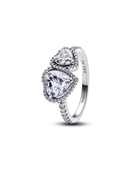 Anel Corações Cintilante Pandora