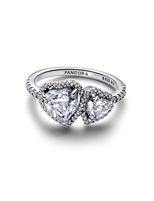 Anel Corações Cintilante Pandora