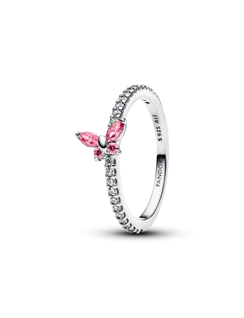 Anel Timeless Borboleta Rosa Pandora