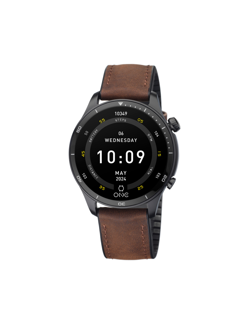 Smartwatch One Men Alphacall Brown Leather
