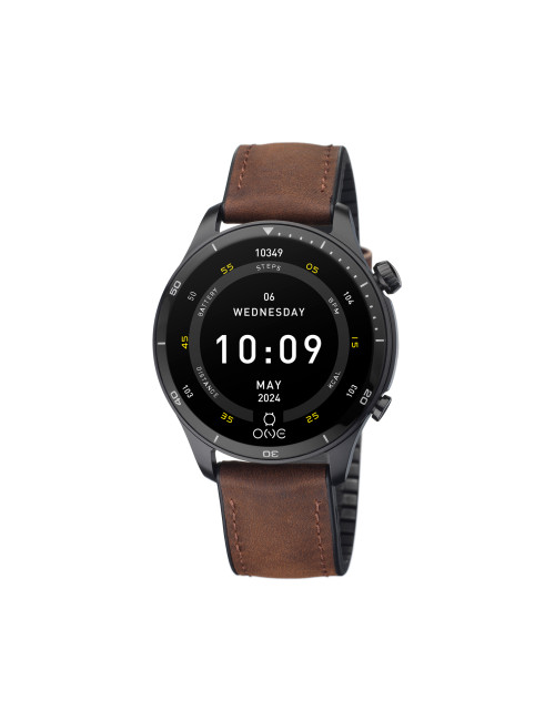 Smartwatch One Men Alphacall Brown Leather