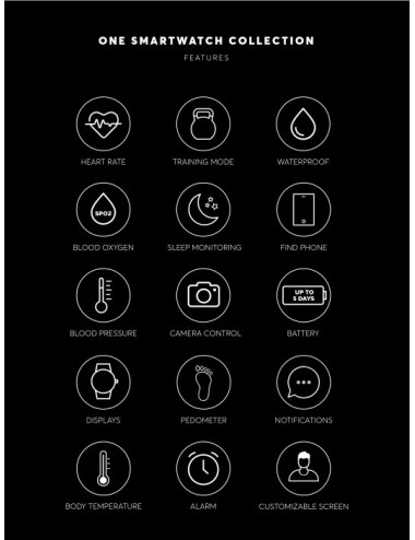 Smartwatch One Men Forceful Black