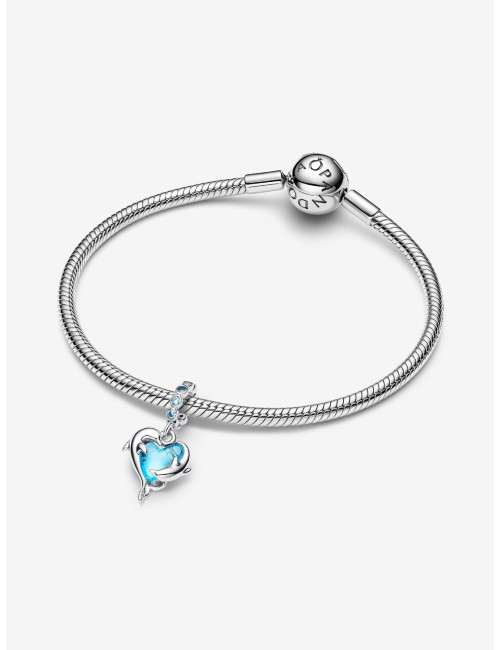 Conta Pendente Golfinhos Murano Azul Pandora