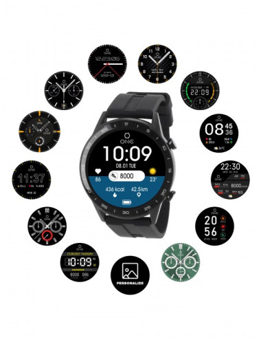 Smartwatch One Men Forceful Black Silicone