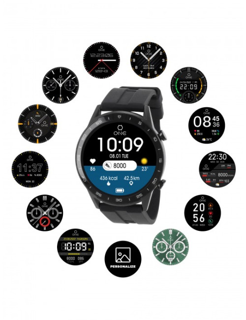 Smartwatch One Men Forceful Black Silicone