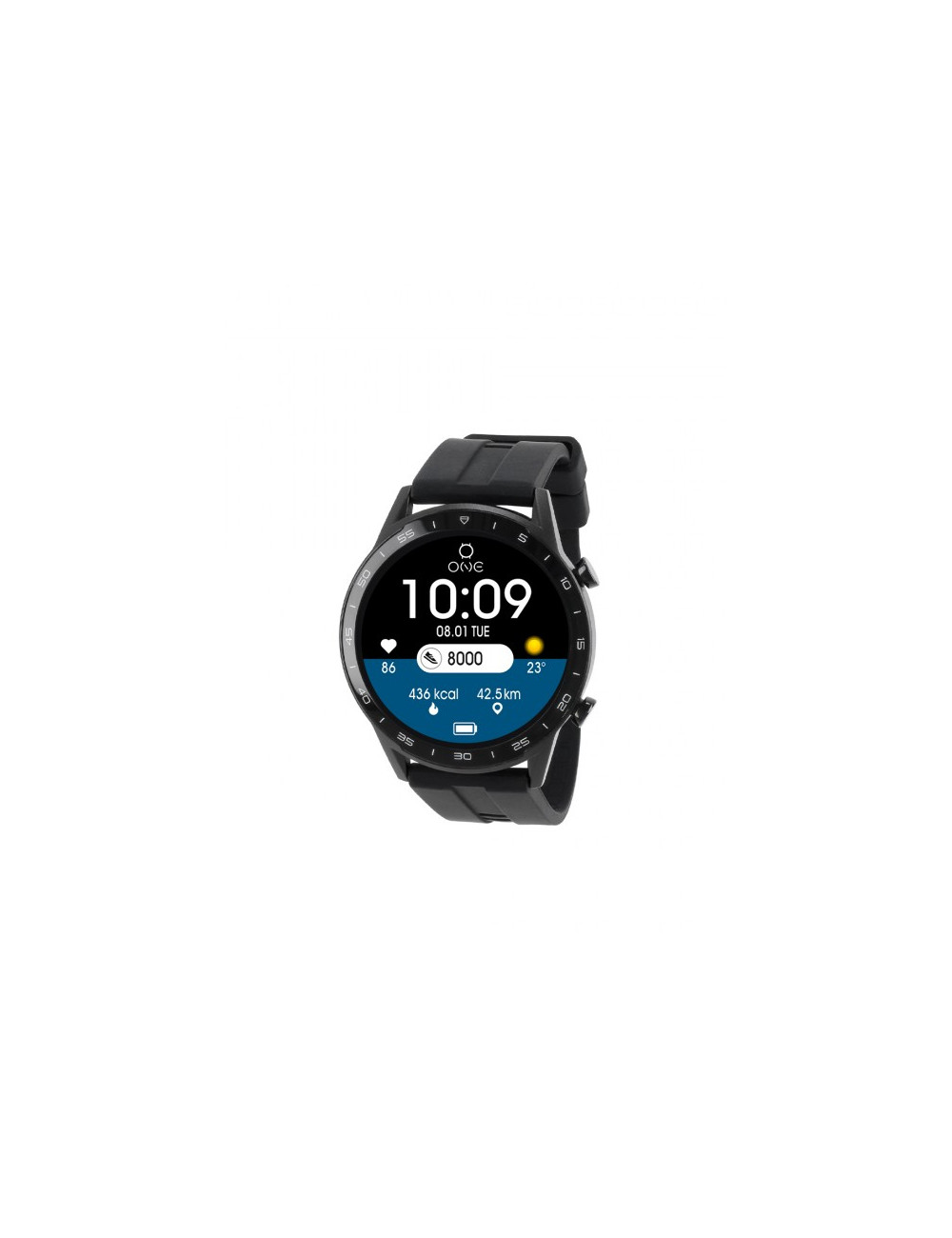 Smartwatch One Men Forceful Black Silicone