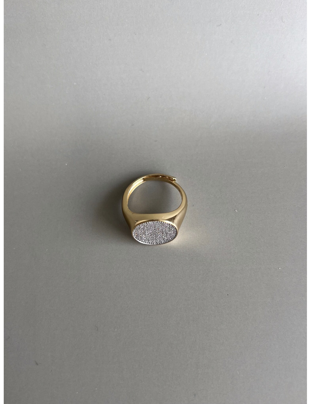 Anel Milan Prata Dourada