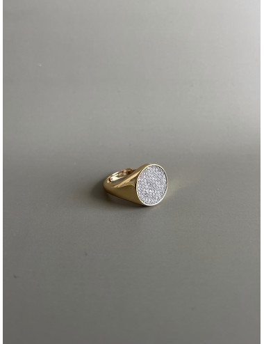 Anel Milan Prata Dourada