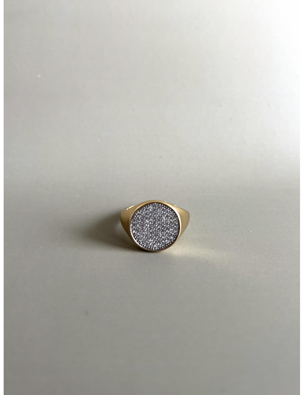 Anel Milan Prata Dourada