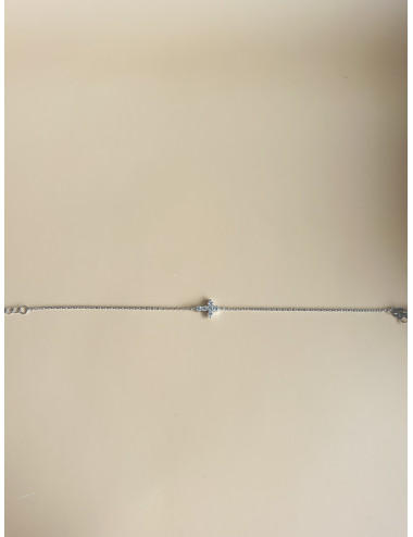 Pulseira Cruz Prata Dourada