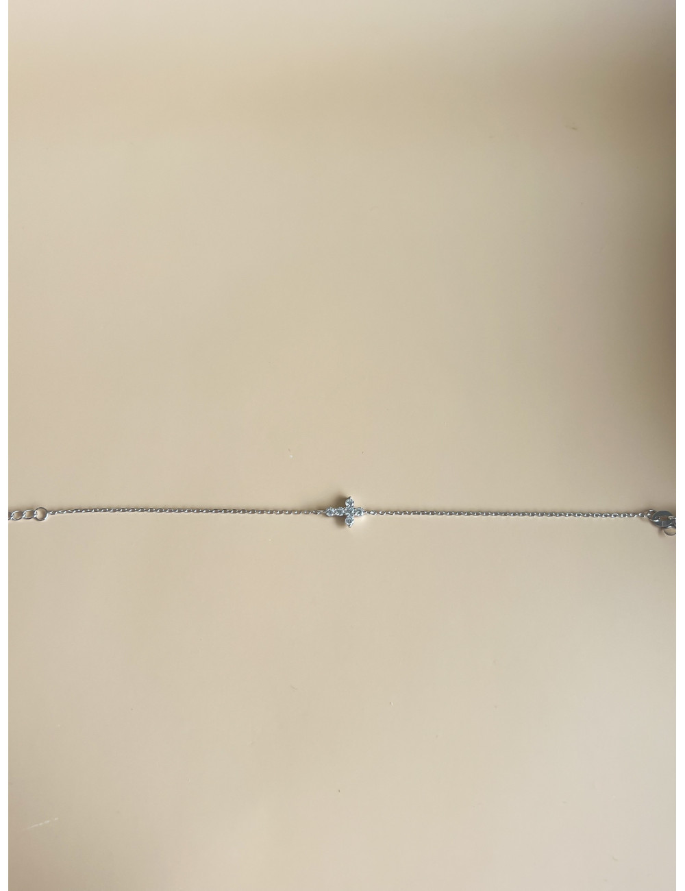 Pulseira Cruz Prata Dourada